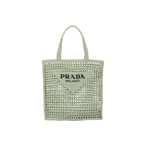 PRADA Raffia Tote Bag Shopping Bag Shoulder Bag Handbag Women's Green PRADA Рафия Тоут Сумка Сумка для покупок Сумка на плечо Сумка Женская Зеленая