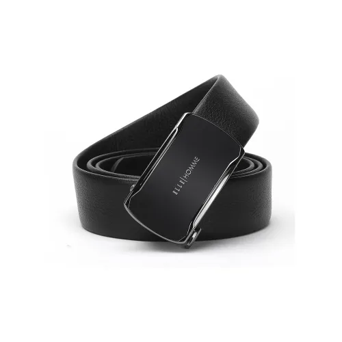 ELLE HOMME Ремни из коровьей кожи, черные, мужские