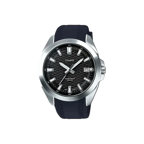 CASIO Standard Series Кварцевый механизм Резиновый ремешок Часы Мужские Черный циферблат