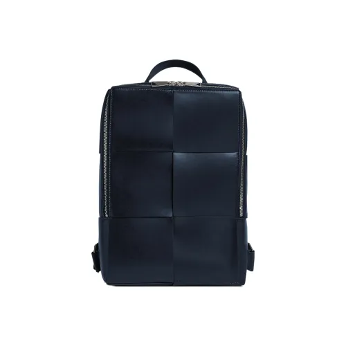 Bottega Veneta Arco Коровья кожа с тканевым мешком для хранения рюкзак двойное плечо мужской космический серый