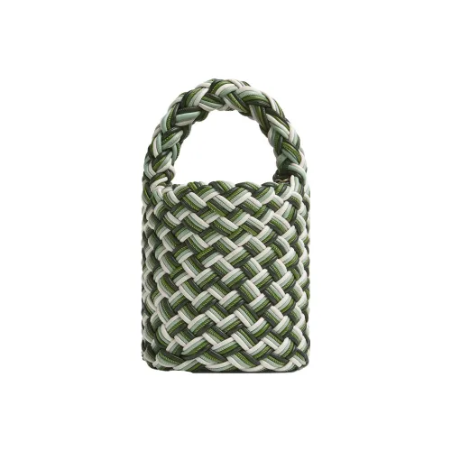 Bottega Veneta Kalimero Lambskin Bucket Bag Crossbody Bag Handbag Women's Dark Green Mixed Color Bottega Veneta Kalimero Сумка-ведро из овечьей кожи сумка через плечо ручная сумка женский темно-зеленый смешанный цвет