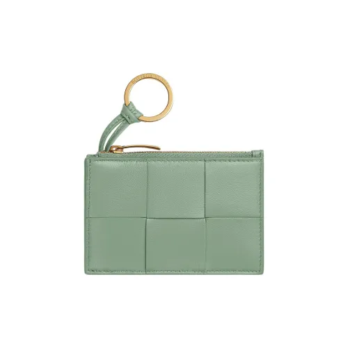 Bottega Veneta Sheepskin Cow Leather Card Holder Key Pouch Women's Light Green Bottega Veneta Овчина Коровья кожа Держатель для карт Key Pouch Женские Светло-зеленый
