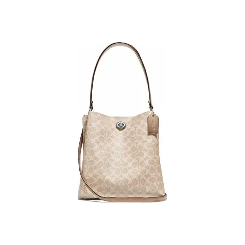 COACH Charlie PVC ведрообразная сумка переносная сумка через плечо маленькая женская хаки