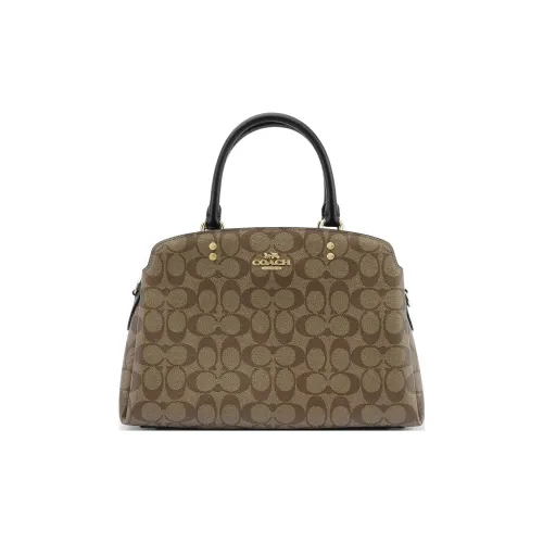 COACH Lillie Layers OF Холст с гладкой кожей Детали Портативный Сумки кроссбоди Сумка через плечо Большой Женские