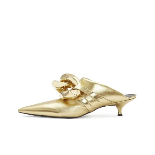 JW Anderson Домашние тапочки Женские Золотые