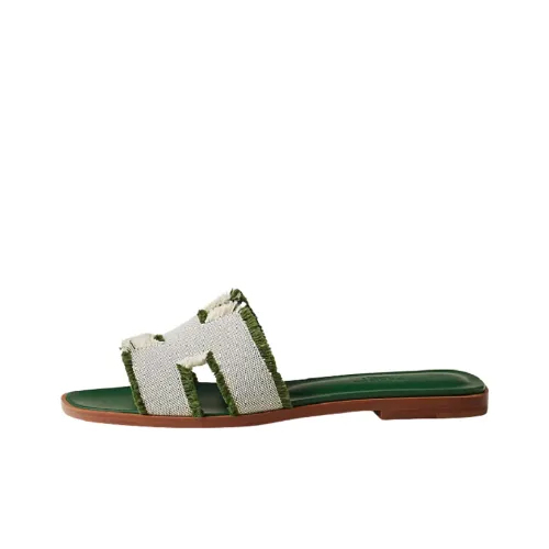 HERMES Oran Слипоны Женские Зеленый