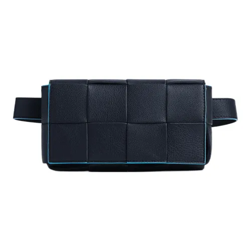 Bottega Veneta CASSETTE подушка сумка Корова кожа Банан Мини Мужской Черный Синий