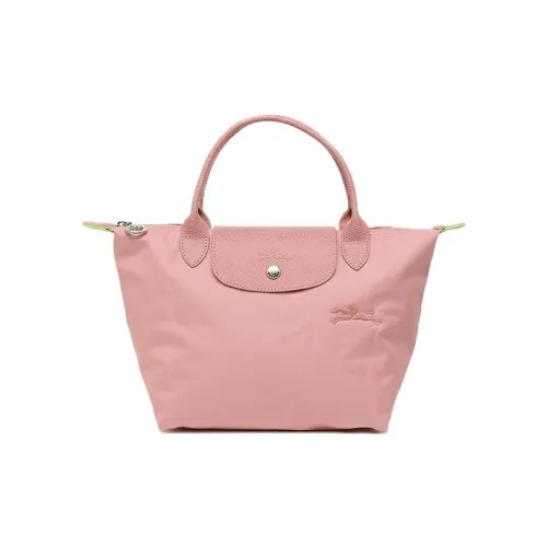 LONGCHAMP Le Pliage Green Холст с кожей Комбинированный Холст Сумка Пельменная Сумка Маленькая Сумка для ноутбука Женская Лепесток Розовая
