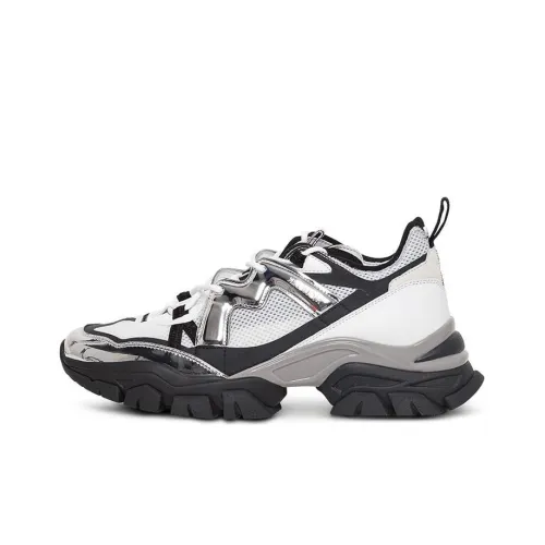 Moncler Амортизация Низкий Топ Спортивная Повседневная Обувь Мужская Серебряная