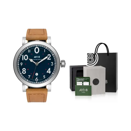 AVI 8 Кварцевый механизм Мужские часы Hunter Fighter 43 мм Синий