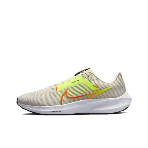 Nike Air Zoom Pegasus 40 Устойчивый к истиранию дышащий низкий верх повседневная тренировочная беговая обувь для мужчин цвет экрю
