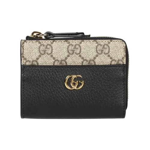 GUCCI Marmont Кошелек из коровьей кожи Мини Женский Черный