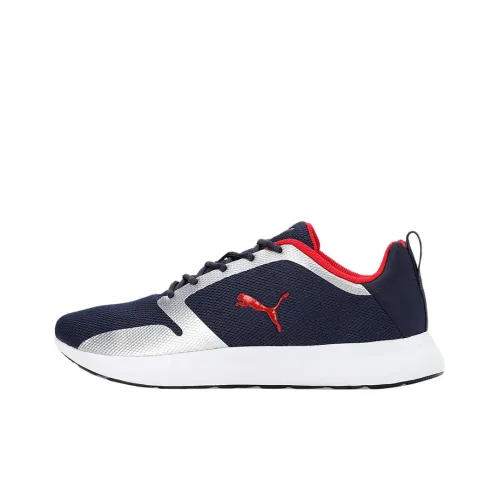 PUMA Feet Rodeo Shock Absorbers Противоскользящие Устойчивые к истиранию Низкий Топ Повседневные Беговые кроссовки Мужские Серебряный Красный