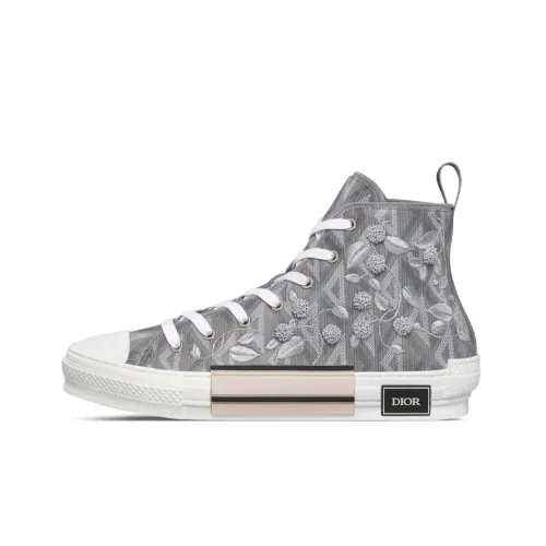 DIOR B23 Высокие Топы Стильные Скейтбординг Мужские Серые