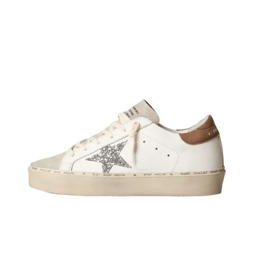 Golden Goose Hi Star Low Топ Стильные Скейтбординги Женские Белые Потертые