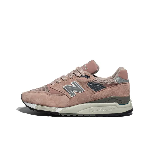 New Balance NB 998 Амортизация Низкий Топ Беговые кроссовки Унисекс Розовый