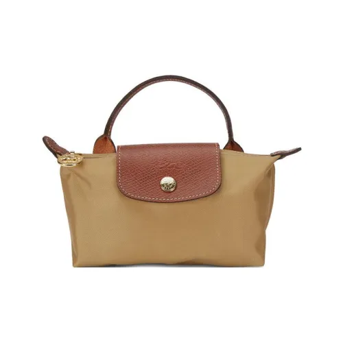 LONGCHAMP Le Pliage Переработанный холст с кожей Сумка-пельмени Сумка Женская Пустыня