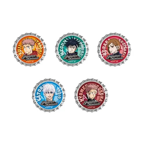 KADOKAWA Магическая битва Пиво Cap Значок Набор 5 шт в наборе мерч по IP 3,5 см