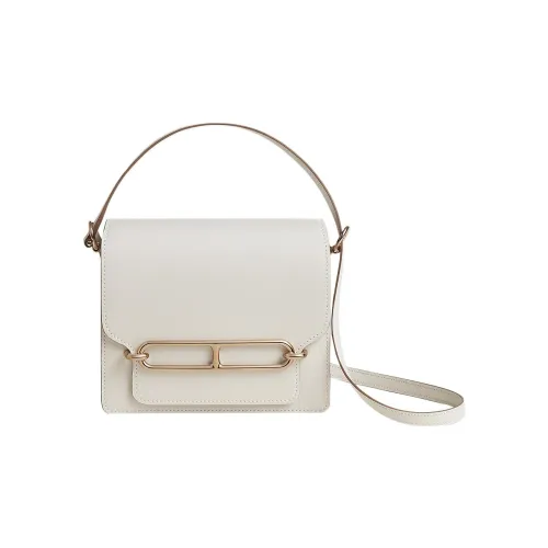 HERMES Roulis Swift Телячья кожа Свиной нос Сумка Сумка через плечо Мини Женские M4 Светло-серый