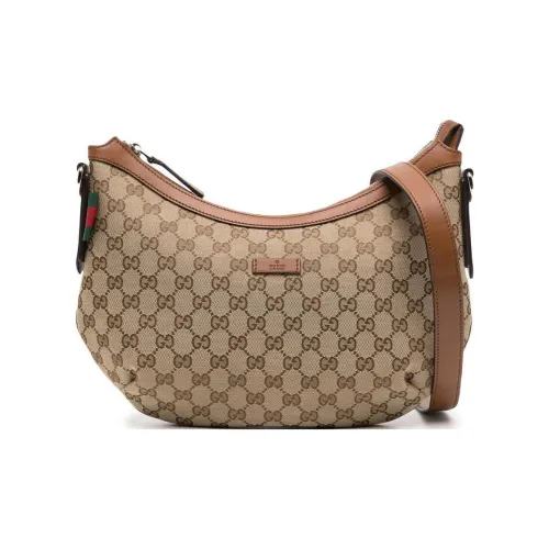Gucci Canvas с кожаными вставками курьерская сумка сумка-полумесяц холщовая сумка сумка через плечо мужская