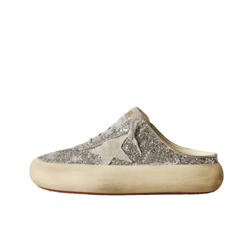 Golden Goose Космос Звезда Стильные Скейтбординги Женские Серебряные Потертые