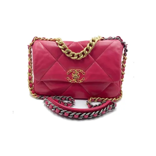 CHANEL 19Bag Lambskin Сумка через плечо Сумка через плечо Сумка для женщин Темно-розовый