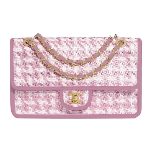 CHANEL 23C Early Spring Овечья кожа Сумка с клапаном Сумка через плечо Сумка на плечо Средний Женский Золотой и Розовый