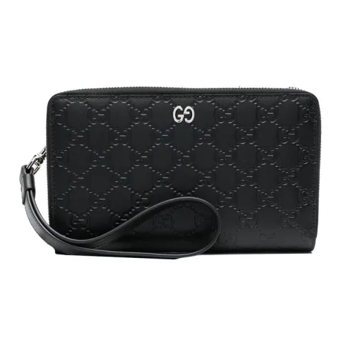 GUCCI Кожа Кошелек Держатель для карт кошелек Мужской Черный