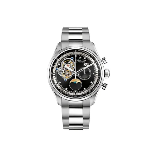 Зенит Автоматический Механический Часы Мужские EL PRIMERO 45мм*15,6мм Черные