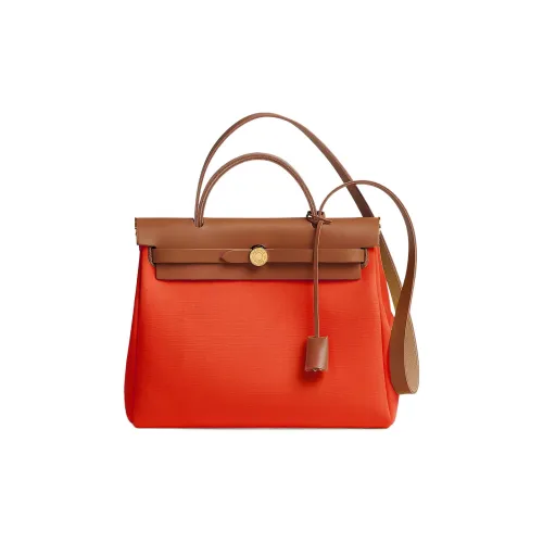 HERMES Herbag Zip Officier Canvas с Hunter Коровья кожа Сумка из холста Сумка Сумка через плечо Сумка через плечо