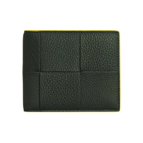 Bottega Veneta Кошелек из коровьей кожи Мужской Поле Зеленый Цветочный дизайн Розовый Желтый