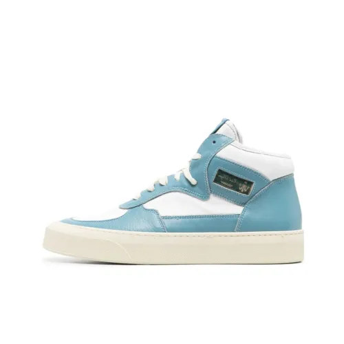 RHUDE Высокие Топы Стильные Скейтбординг Мужские Белые Синие