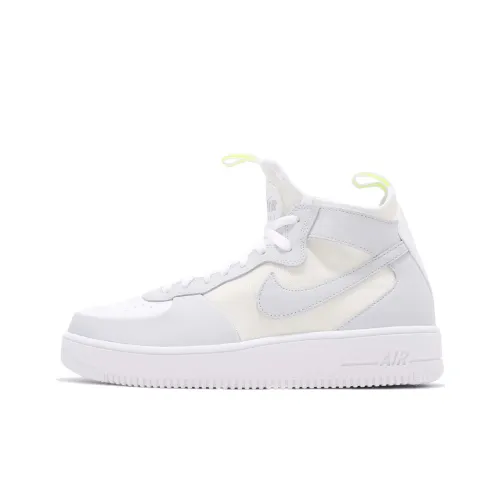 Nike Air Force 1 Ultraforce 'Белый Вольт' Slip-resistant Shock Absorbers MID Скейтбординг Кроссовки Мужские Белые