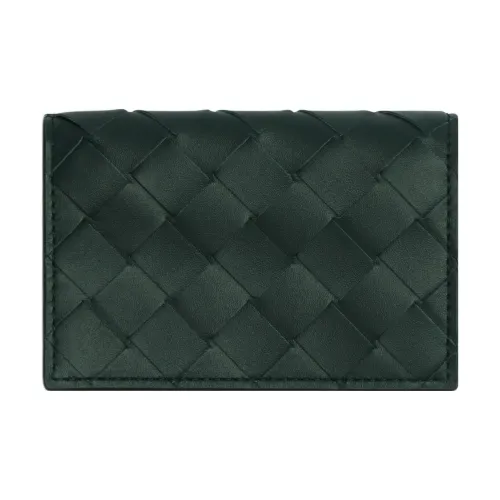 Bottega Veneta Кошелек из коровьей кожи держатель для карт мужской чернильно-зеленый светло-синий