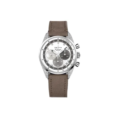 Zenith Автоматический Механический Механизм Мужские Часы Flagship Collection 38 мм Серебряные