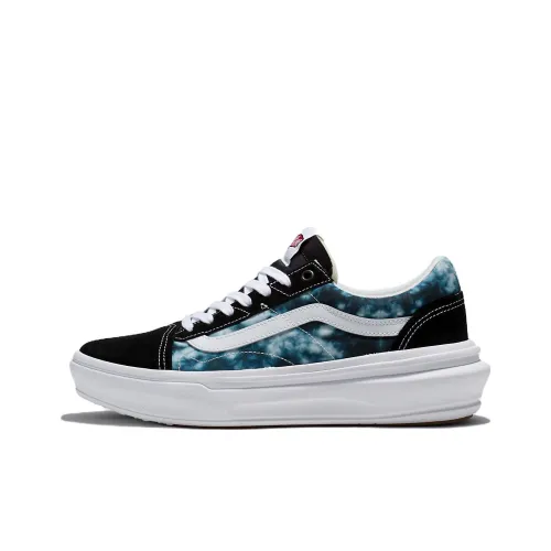 Vans Old Skool Collection Tie Dye Overt CC Low Скейтборд Кроссовки Унисекс Синий Белый