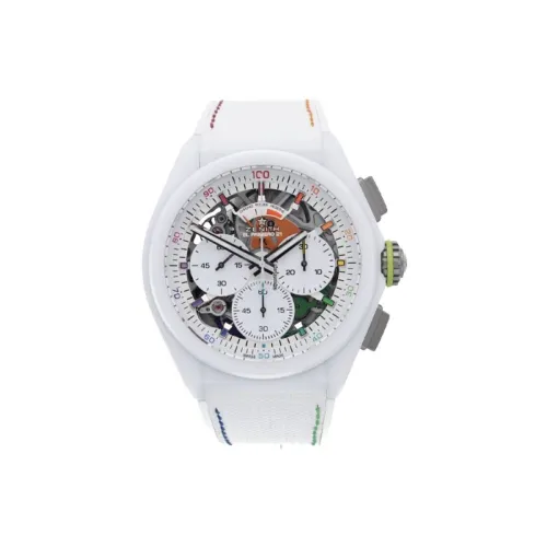 ZENITH Автоматический Механический Часы Мужские Defy Collection 44mm*14,5mm Белые