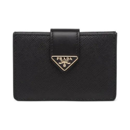 PRADA Saffiano кожаный держатель для карт женский черный