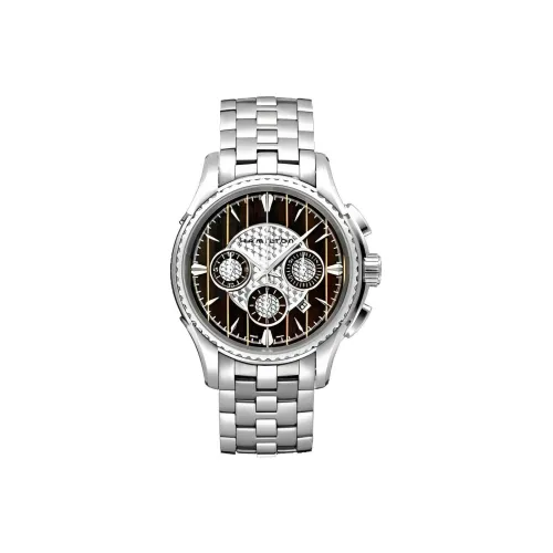 HAMILTON Автоматический Механический Часы Мужские 44 мм Черный Циферблат Корпус из Нержавеющей Стали