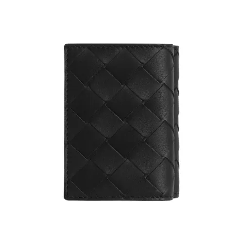 Bottega Veneta Коровья кожа Держатель для карт Кошелек Маленький Мужской Черный Красный Песочный Красный