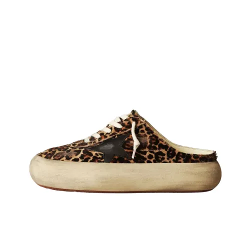 Golden Goose Космос Звезда Нет Особенный Эффект Домашние тапочки Женские Бежево-коричневый Эффект состаривания