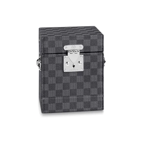 LOUIS VUITTON Холст с кожей Комбинированный Хранение Коробка Унисекс Серый