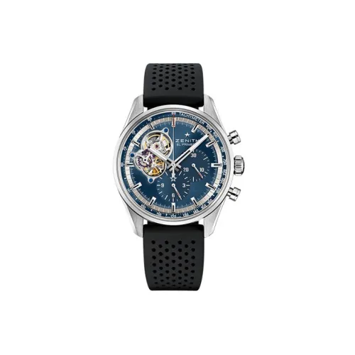 Zenith Автоматический Механический Механизм Мужские Часы Flagship Collection 42 мм Синий