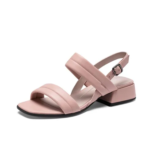Ecco Elevate Squared Пластик YA Квадрат Голова Series Стильный Сандалии Женские Тоскана Розовый