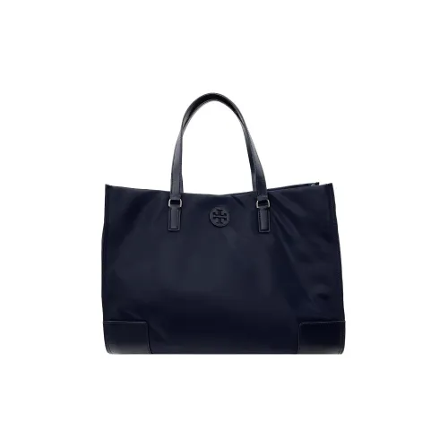 TORY BURCH Ella Нейлон с кожаными вставками Тоут Сумка Сумка для покупок Сумка через плечо Большая Женская Морская синяя