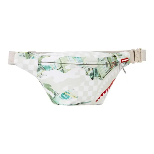 SPRAYGROUND PVC Повседневная сумка Сумка через плечо Бананка Маленькая Унисекс Натуральный Белый