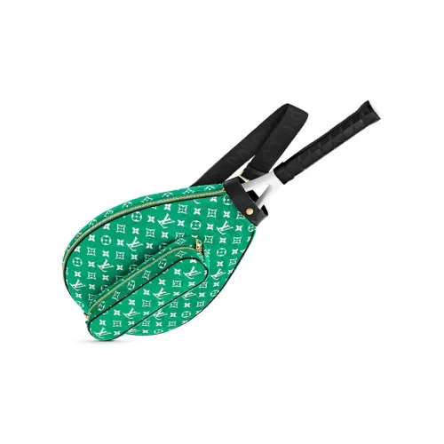 LOUIS VUITTON Ткань Теннис Ракетка Мешок для хранения Женские Зеленый