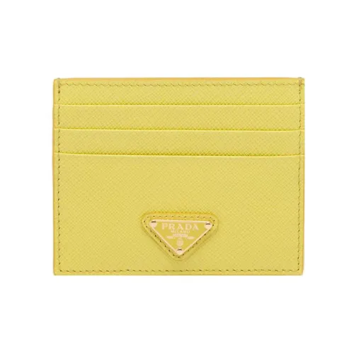 PRADA Saffiano кожа держатель для карт кошелек женский цвет Помело зеленый
