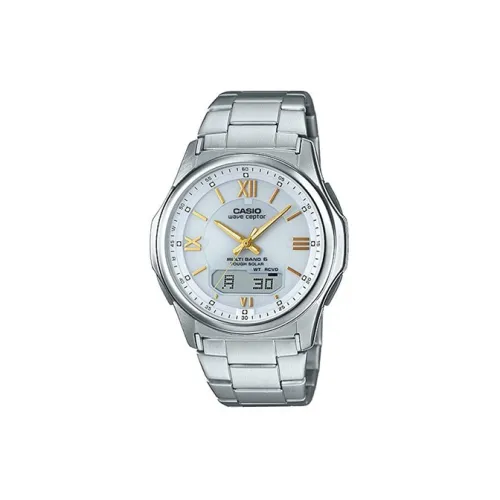 CASIO Liquid Crystal Analog Dual Display Series Солнечный Кварцевый механизм Нержавеющая сталь Ремешок Часы