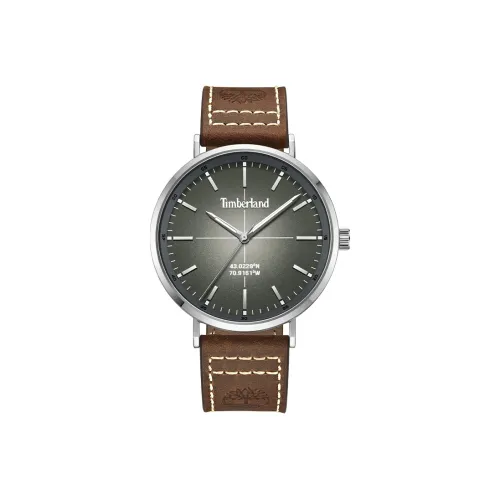 Timberland Rangeley Collection Мужские часы Кварцевый механизм Кожаный ремешок Белый циферблат